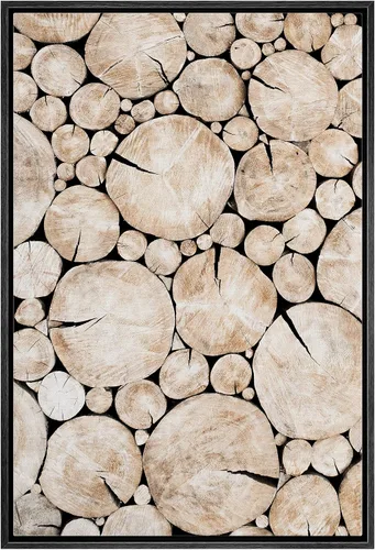 Miniatura 6 de IDEA4WALL Lienzo enmarcado para pared, decoración occidental, collage de polígonos de diamantes, paneles geométricos abstractos de madera, arte
