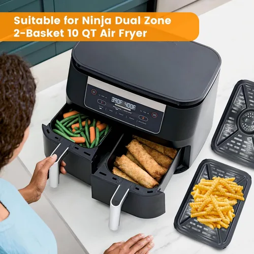 Miniatura 5 de Sartén para freidora de aire Ninja Foodi DZ401 DZ550 10QT freidora de aire de doble zona, placa de repuesto para freidora de aire, accesorios
