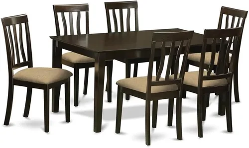 Miniatura 7 de East West Furniture CAAN5-CAP-C - Juego de comedor de 5 piezas que incluye una mesa de comedor rectangular y 4 sillas de cocina tapizadas de tela