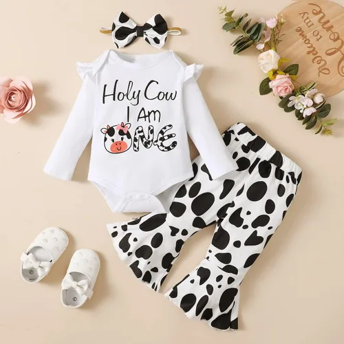 Miniatura 2 de Traje de primer cumpleaños para niña - Holy Cow I'm One