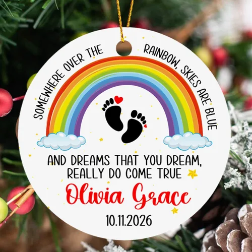 Miniatura 21 de Adorno de Navidad de vaca bebé 2025, adorno personalizado de mi primera Navidad para padres recién nacidos, regalo de recuerdo de primera Navidad