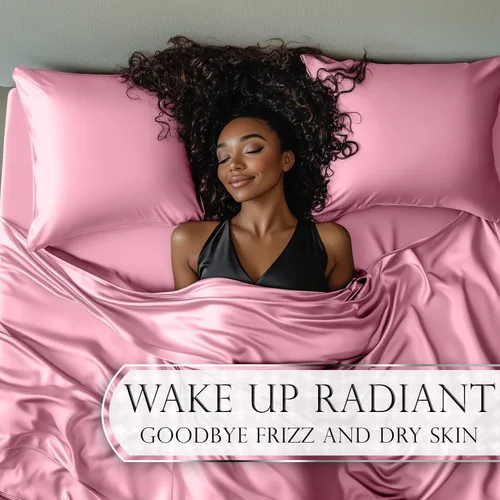 Miniatura 121 de DECOLURE Sábanas de satén – Juego de ropa de cama de lujo sedoso tamaño matrimonial de 6 piezas, más suave que la seda, sin arrugas con sábana