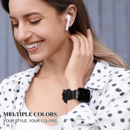 Miniatura 7 de Sunnyson Correas de 0.866 in para reloj inteligente Veryfit IDW13/IDW16/IDW19/IDW26/IDW28, paquete de 2 correas elásticas de tela elástica