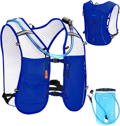 Miniatura 12 de ECOHUB Chaleco de Hidratación para Correr, Mochila Ligera y Transpirable con Bolsa de Agua de 2L Mochila de Día para Senderismo, Trail Running