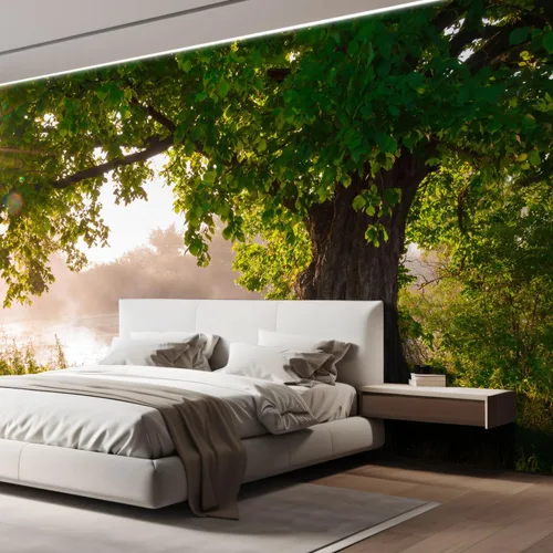 Miniatura 4 de wall26 - Árbol de roble en plena hoja en verano de pie solo - Mural de pared removible Papel pintado grande autoadhesivo - 66x96 pulgadas Obra