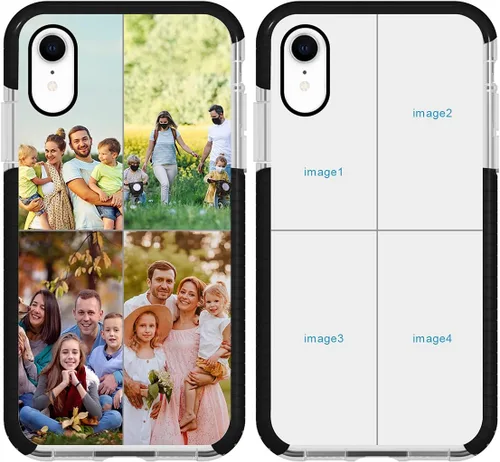 Miniatura 10 de Funda de teléfono personalizada para iPhone XR, diseño personalizado de fotos de collage de múltiples imágenes, resistente a los golpes, resistente