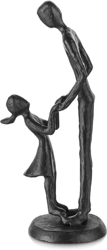 Miniatura 10 de Regalos de cumpleaños para papá de Sziqiqi - Estatua de hierro de amor entre padre e hijo, escultura para decoración del día del padre, boda