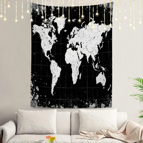 Miniatura 25 de Shrahala Tapiz de pared de hojas de arce otoñal, hojas rojas llameantes, fondo negro, tapiz grande para colgar en la pared, tapiz decorativo