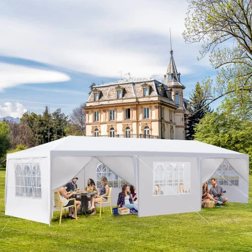 Miniatura 10 de Toldo de Gazebo para Exteriores, Carpa para Fiestas de Boda, Tienda de Refugio para Campamento, Refugio Instantáneo Comercial, Tienda Impermeable