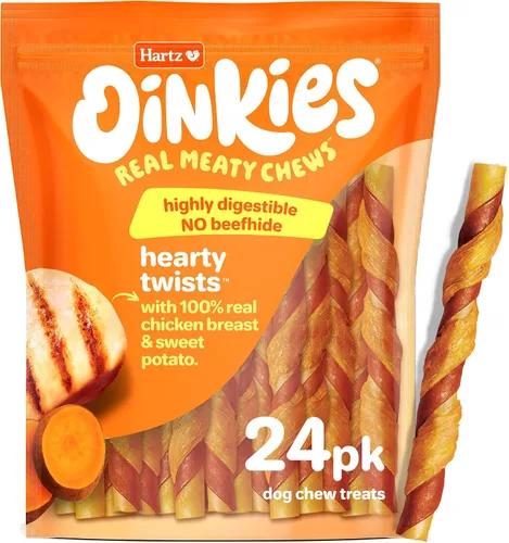 Miniatura 9 de Oinkies - Golosinas masticables duraderas para perros envueltas en pollo, 25