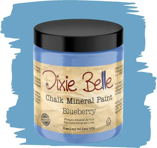 Miniatura 223 de Dixie Belle Paint Company - Pintura con acabado de tiza para muebles, color negro (Caviar), 1 galón, 128 fl oz, pintura mineral color rosa intenso