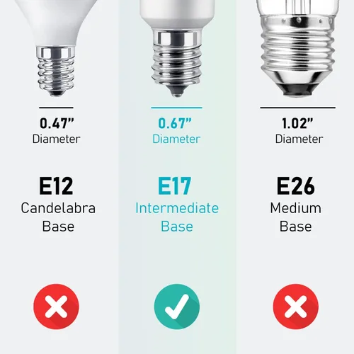 Miniatura 2 de Maelsrlg Bombilla LED E17 6W (equivalente a 60 vatios), bombilla de foco de base intermedia, blanco cálido 3000K, 600 lúmenes, foco reflector E17