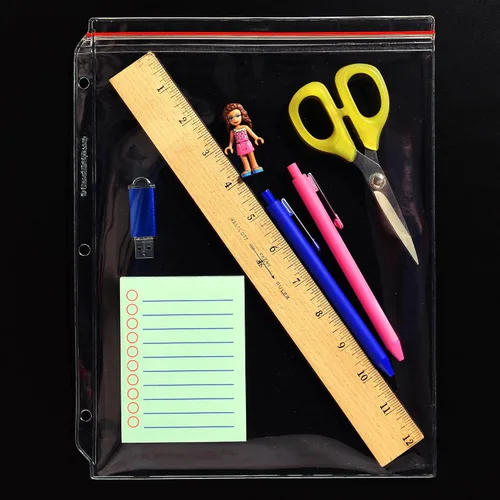 Miniatura 2 de StoreSMART - Estuche con cremallera para carpetas de 3 anillas, paquete de 5, plástico de vinilo, VH309-5