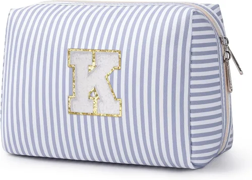 Miniatura 52 de Narwey Bolsa de maquillaje con inicial, regalos de graduación para adolescentes, niñas, niños y adolescentes, cosas de moda de 6 a 18 años, bolsa