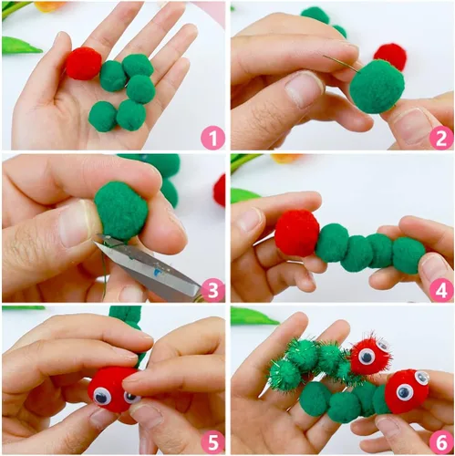 Miniatura 5 de Bundooraking Pompones, 1.5 pulgadas (4cm), 90 piezas bolas grandes multicolor a granel para artes y manualidades, pompones suaves y esponjosos