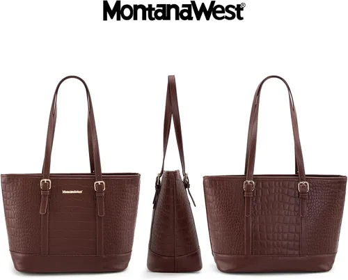 Miniatura 4 de Montana West Fashion 3 pcs Handbag Set Leopard Print Tote Bag Conceal Carry Purse for Women