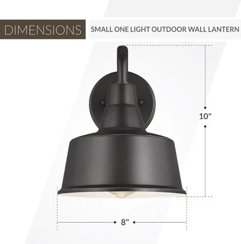 Miniatura 3 de Generation Lighting 8537401-71 - Lámpara de pared para exteriores con cuello de cisne, bronce antiguo 8537401-71, lámpara de cielo oscuro