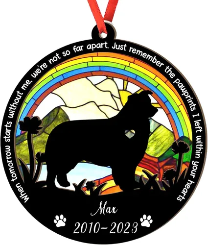 Miniatura 45 de Adorno personalizado para atrapasoles de sabueso afgano, adorno de Navidad de sabueso afgano, regalo para perro amante, sabueso afgano conmemorativo