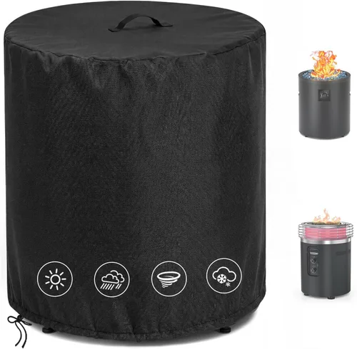 Miniatura 13 de Cubierta rectangular para fogata, impermeable, para mesa de fuego de gas propano al aire libre, 28 pulgadas de largo x 28 pulgadas de ancho x 24