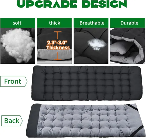 Miniatura 3 de NAIZEA Catres plegables para adultos, catre plegable con colchón, cama plegable para camping, catre militar portátil, catres de dormir Oxford