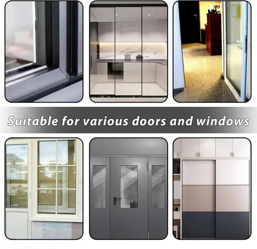 Miniatura 4 de Aislamiento autoadhesivo de 33 pies para ventana de invierno, burlete gris de 0.35 x 0.2 pulgadas, sello de puerta corrediza, sello de puerta