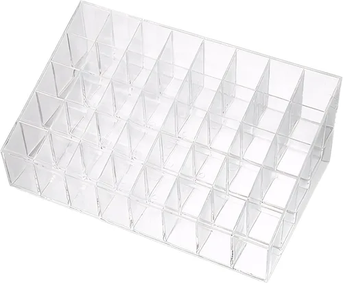 Miniatura 8 de Organizador de lápiz labial transparente para tocador, caja de almacenamiento de maquillaje, soporte para cosméticos para escritorio, diseño ligero