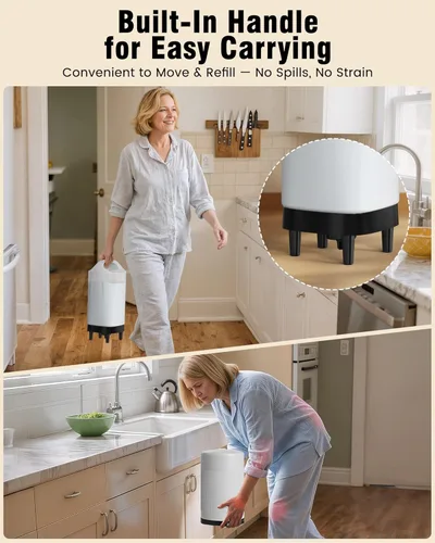 Miniatura 3 de Dispensador automático de tazón de agua para perros - Alimentador de agua por gravedad para mascotas de acero inoxidable de 2.4 galones con diseño