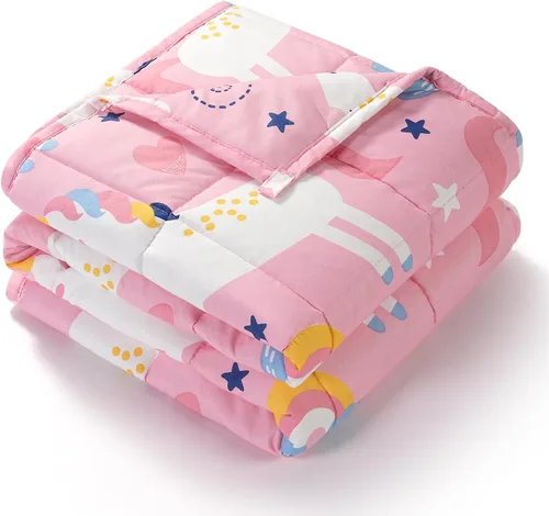 Miniatura 38 de Kivik Manta con peso de 3 libras, transpirable, pequeña y pesada, para dormir y relajarse, para cama, sofá, hogar, escuela, lavable a máquina