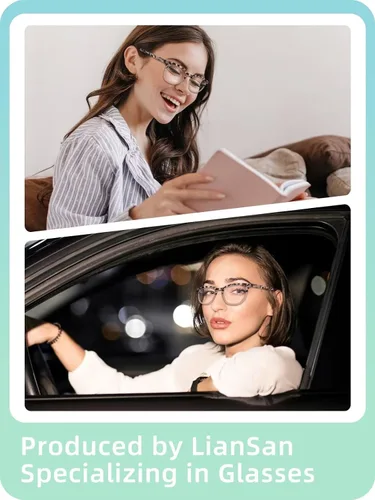 Miniatura 2 de LianSan Paquete de 2 lentes de lectura progresivos multienfoque para mujeres, lectores de computadora con bloqueo de luz azul cercano y lejano