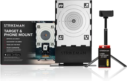 Strikeman Sistema de Entrenamiento Láser de Fuego Seco .40 S&W - Excelente para Práctica de Tiro al Blanco con Pistolas - El Kit Incluye Acceso a