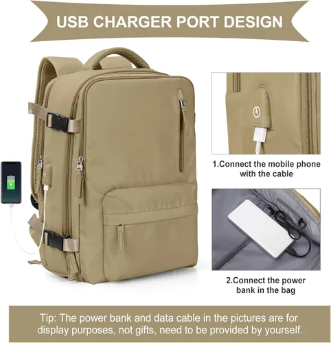 Miniatura 3 de WONHOX Mochila de Viaje Grande Equipaje de Mano Aprobada para Vuelo Mochila de Trabajo y Negocios para Laptop para Mujeres y Hombres Mochila