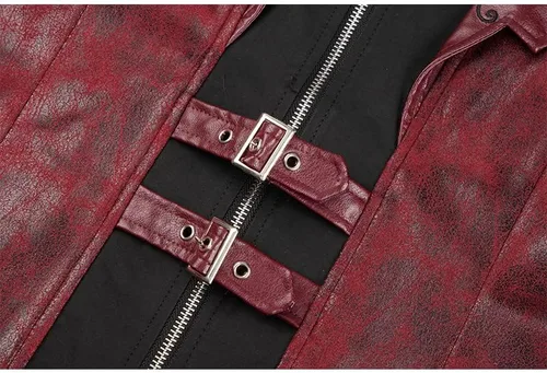 Miniatura 8 de Chaqueta steampunk de piel sintética para hombre, estilo medieval gótico, victoriano, abrigo de vampiro