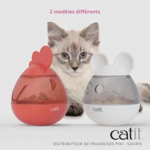 Miniatura 2 de Catit PIXI - Dispensador de golosinas, juguete interactivo para gatos, ratón
