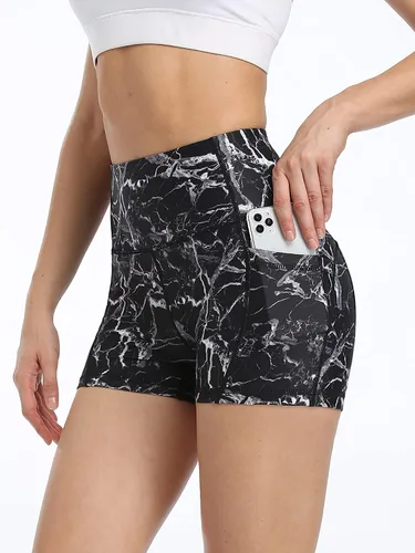 Miniatura 7 de CADMUS Womens High Waist Yoga Shorts Spandex Running Side Pockets
