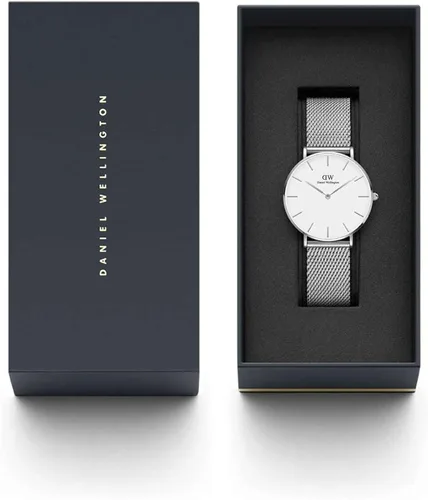 Miniatura 6 de Daniel Wellington Reloj pequeño de ley, pulsera de malla de plata, plateado