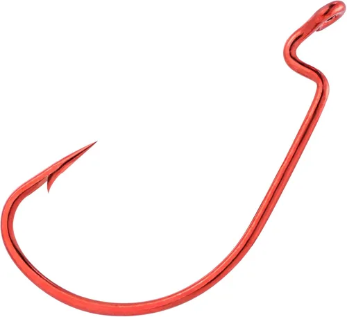Dr.Fish EWG - Ganchos para pesca de lubina, extra ancho, para pesca de agua dulce, carolina/Texas Rig Rojo