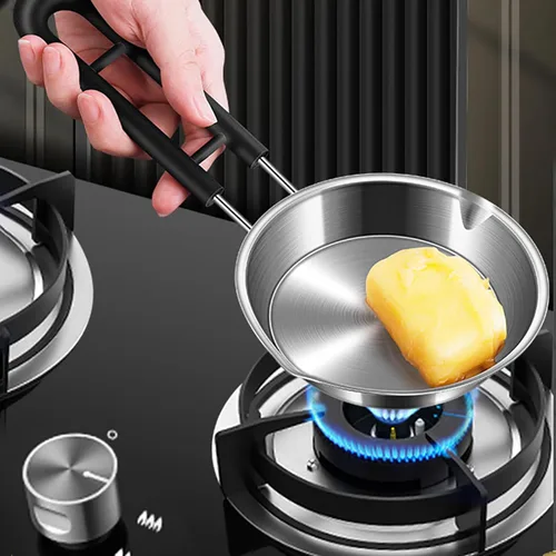 Miniatura 2 de RSBFER Mini sartén antiadherente para huevos, sartén de acero inoxidable 304, sartén de cocina para tortilla, bistec, panqueques, 4.7 in