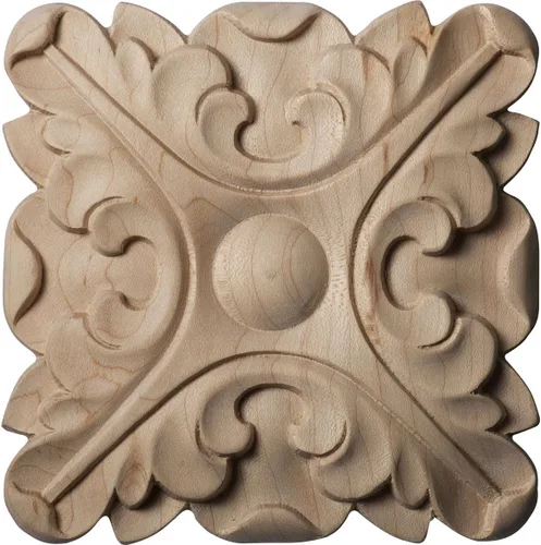 Miniatura 5 de Ekena Millwork ROS02X02ACAL Acanthus Square Rosette, 2 3/4"W x 2 3/4"H x 1/2"P, Aliso