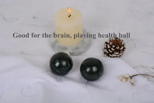 Miniatura 4 de Bolas Baoding de mármol natural de bolas tradicionales chinas para el cuidado de la salud, paquete de 2 bolas de masaje de 1.6 pulgadas para masaje