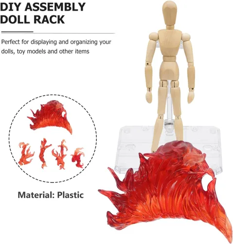 Miniatura 5 de iplusmile iplusmile Soporte para figuras de acción, Estante de exhibición para figuras, Soporte para figuras de acción de montaje DIY, Soporte