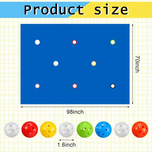 Miniatura 3 de Kathfly Blue Hole Canvas - Juego de construcción de equipos de 98 x 70 pulgadas, divertido juego de construcción de equipos para trabajar con 8 Azul