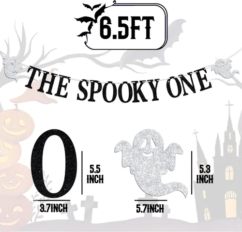 Miniatura 2 de Cartel The Spooky One, cartel de Halloween para 1er cumpleaños, murciélago fantasma de Halloween, 1er cumpleaños/baby shower, suministros
