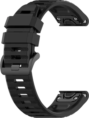 Miniatura 8 de Correa de reloj compatible con Garmin Approach S62/S60, Fenix 5/Fenix 6, Forerunner 935/Forerunner 945, correa de goma suave, ajuste rápido