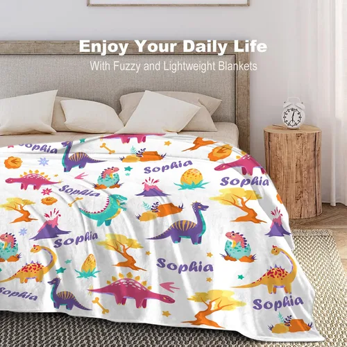 Miniatura 67 de Artsadd Manta de bebé personalizada para niños y niñas con nombre, manta personalizada con nombre de bebé con patrón de unicornio, manta