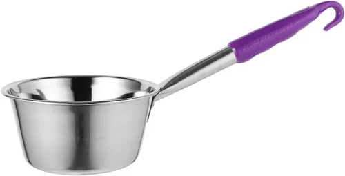 Toddmomy Cucharón portátil para acampar con gancho, cuchara de agua ligera de acero inoxidable para senderismo al aire libre y camping, cuchara