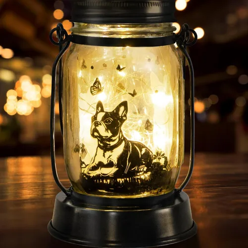 Miniatura 17 de Farol solar de Chihuahua, regalo para mujeres, hombres, mamá, cumpleaños, amantes de perro Chihuahua, luz conmemorativa pérdida de mascotas