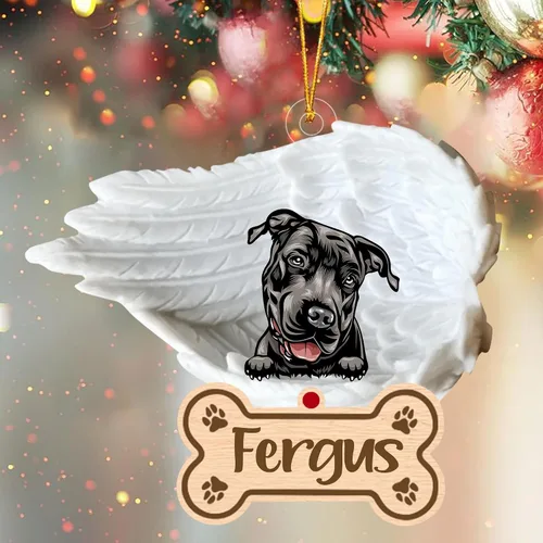 Miniatura 86 de Adorno de perro afgano de 1 ángel, adorno acrílico 2D personalizado conmemorativo para perros, regalo por pérdida de mascotas, regalo