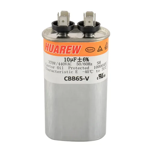 Miniatura 11 de 12.5 uF MFD ±6% 370/440 VAC CBB65 Condensador de arranque ovalado para arranque del ventilador y aire acondicionado o bomba de calor