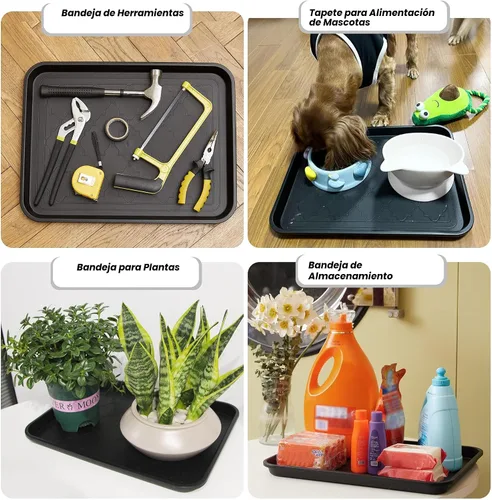 Miniatura 3 de WATANIYA PET Bandeja de botas para entrada en interiores, bandeja resistente para zapatos, 2 paquetes, 16.7 x 12.8 pulgadas, bandejas impermeables
