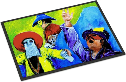 Miniatura 7 de Caroline's Treasures MW1224MAT - Felpudo de Mardi Gras Dancing in the Streets de 18 x 27 pulgadas, tapete para puerta delantera, para interiores